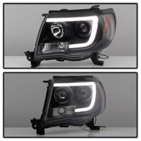 Phares de projecteur Spyder Toyota Tacoma 05-11 - Barre lumineuse DRL - Noir PRO-YD-TT05V2-LB-BK