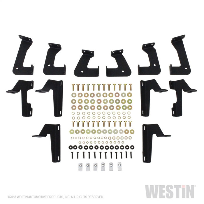 Marchepieds Westin 07-18 Jeep Wrangler JKU 4 portes HDX en acier inoxydable - Tex. Blk