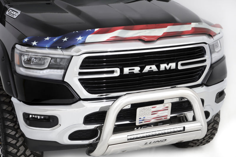 Protecteur de capot Vigilante Premium pour Dodge Ram 1500 Stampede 2009-2018, excluant les modèles Rebel - Drapeau