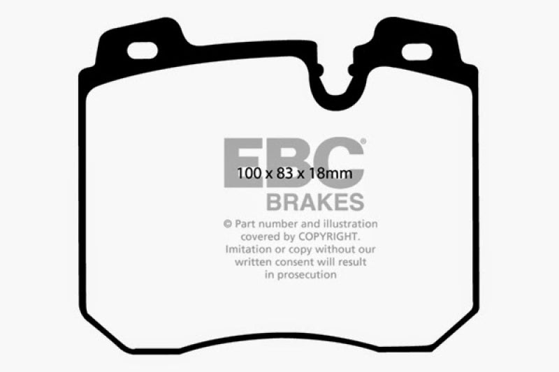 Plaquettes de frein avant Redstuff EBC 90-95 pour BMW 750iL 5.0 (E32)