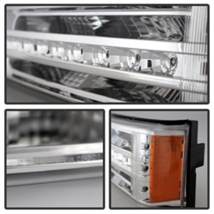 Feux de pare-chocs à LED Xtune Chevy Silverado 03-06 / Avalanche 02-06 Chrome CBL-JH-CS03-LED-C