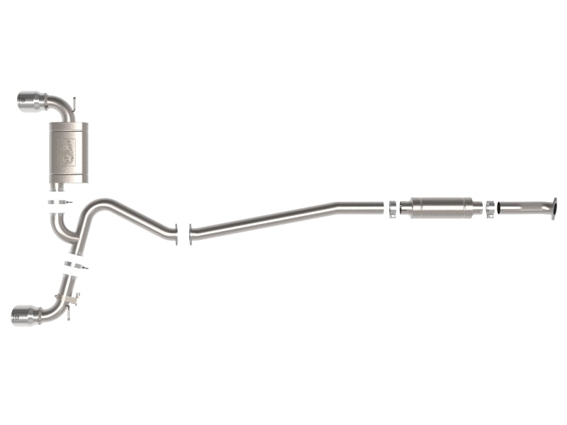 aFe 22-23 Hyundai Kona N L4-2.0L (t) Takeda 3in 304 SS Cat-Back Système d'échappement avec embouts polis