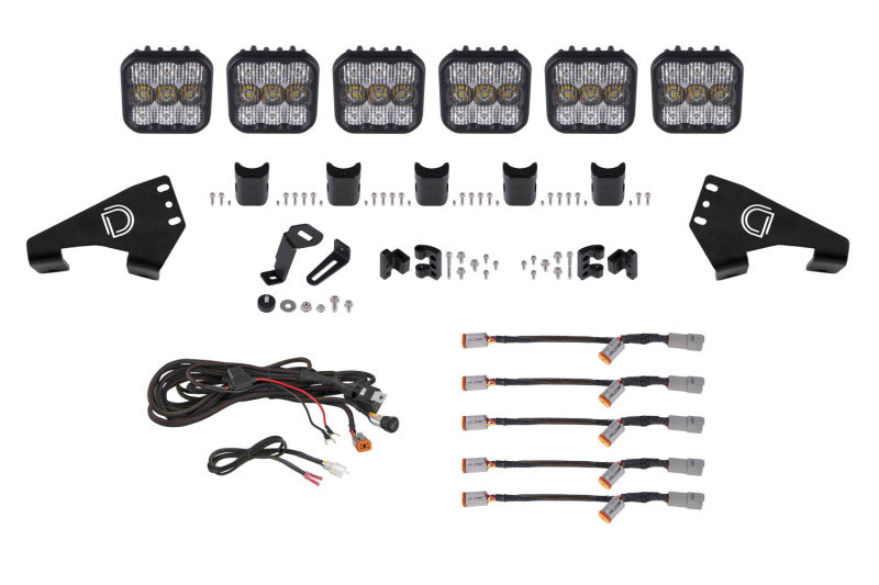 Kit de barre lumineuse combinée blanche pour toit Polaris RZR SS5 Sport CrossLink 20-Present de Diode Dynamics