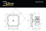 Kit de pare-chocs à LED Diode Dynamics SS3 1 1/2 po pour arceau de sécurité Max - Combo blanc (paire)