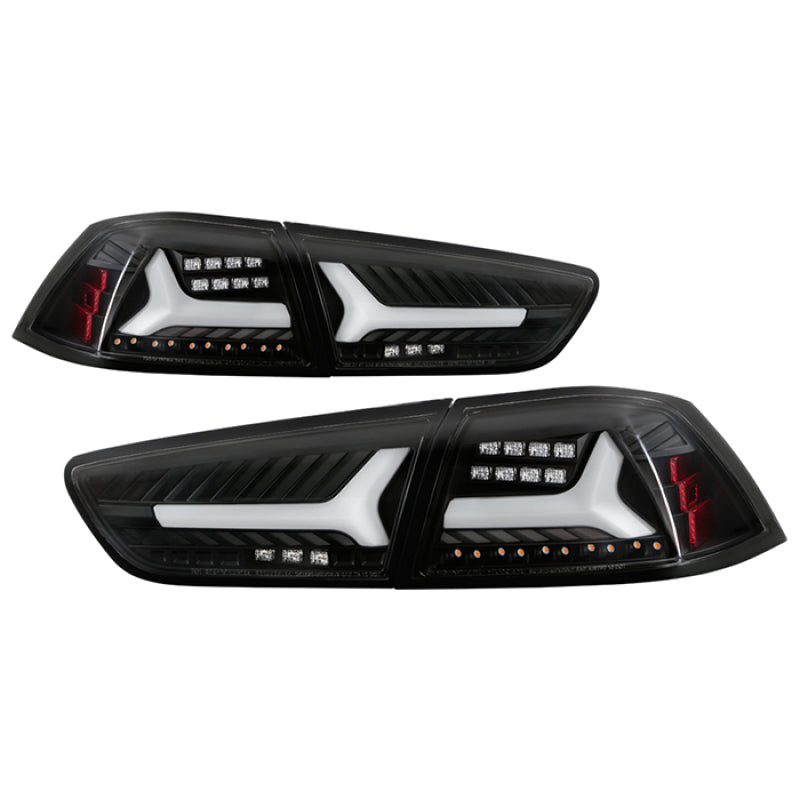 Spyder Mitsubishi Lancer/Evolution X 08-14 V2 LED Tail Lights - Black ALT-YD-ML08V2-SEQ-BK