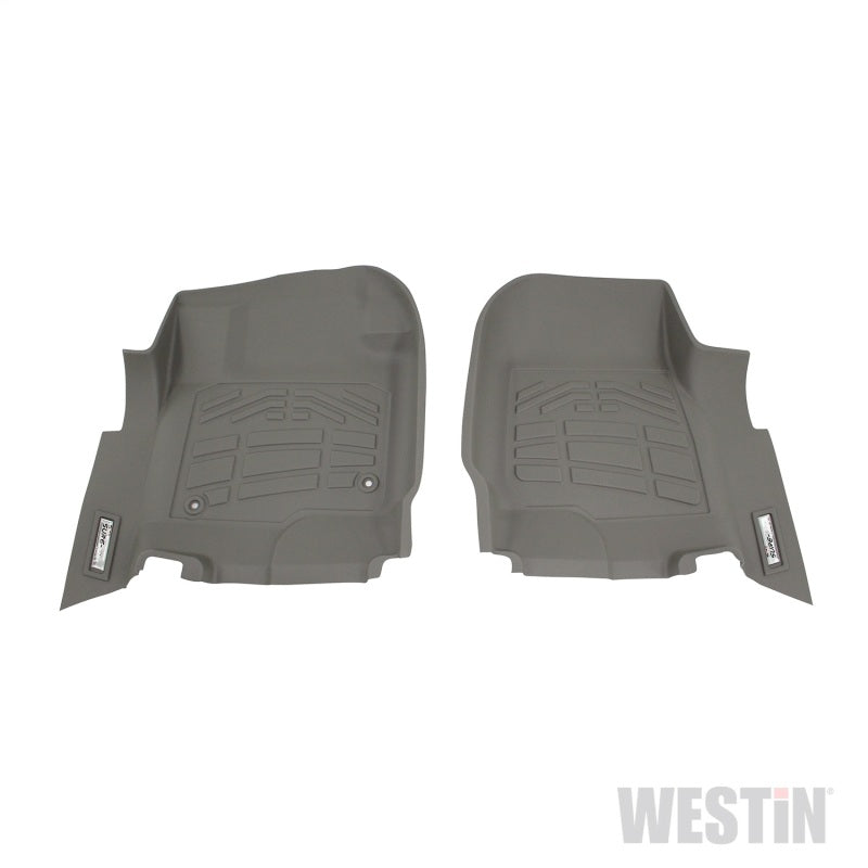 Westin 2017-2018 Ford Super Duty Regular/Super/Crew Cab Wade Sure-Fit Floor Liners Front - Gray