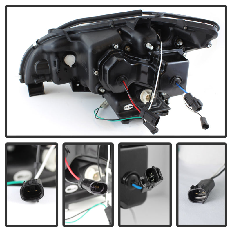 Phares de projecteur Spyder Lexus RX330 2004-2006 Modèle halogène - DRL LED Blk PRO-YD-LRX35004-DRL-BK