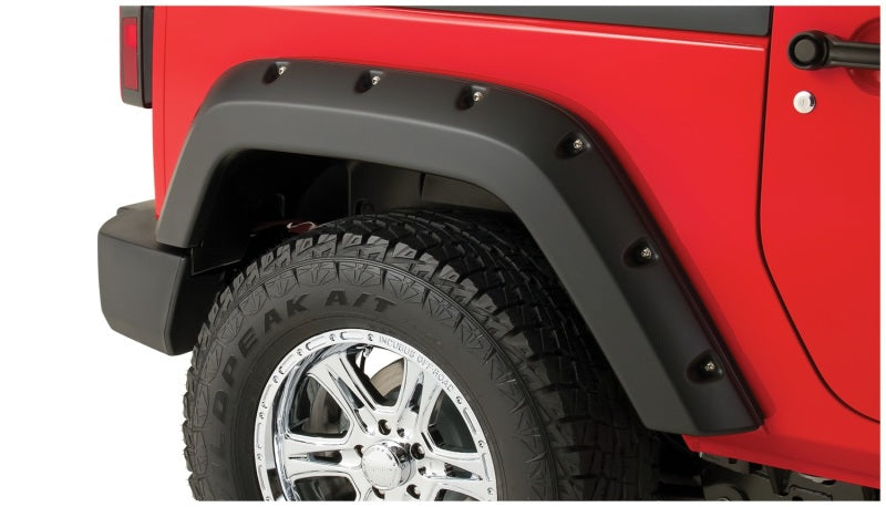 Bushwacker 07-18 Jeep Wrangler Pocket Style Flares 2 pièces pour utilitaire sport 2 portes uniquement - Noir