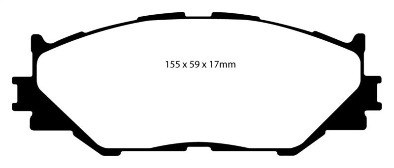 Plaquettes de frein avant Redstuff EBC 06-08 Lexus IS250 2.5