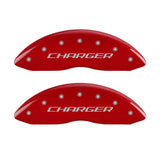 Couvre-étriers MGP 4 gravés Chargeur avant gravé Arrière RT Finition rouge argent ch