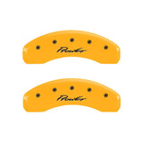 MGP 4 Caliper Covers Engraved Front & Rear 97-02 Chrysler Prowler Yellow Finish Black Prowler Logo