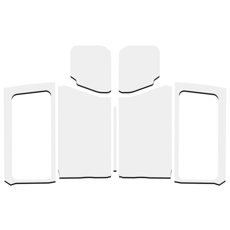 Kit de garniture de pavillon complet pour Jeep Wrangler JL 2 portes DEI 18-23 - 7 pièces - Gris