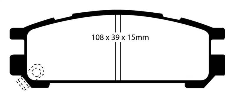 Plaquettes de frein arrière Redstuff EBC 93-96 Subaru Impreza 1.8