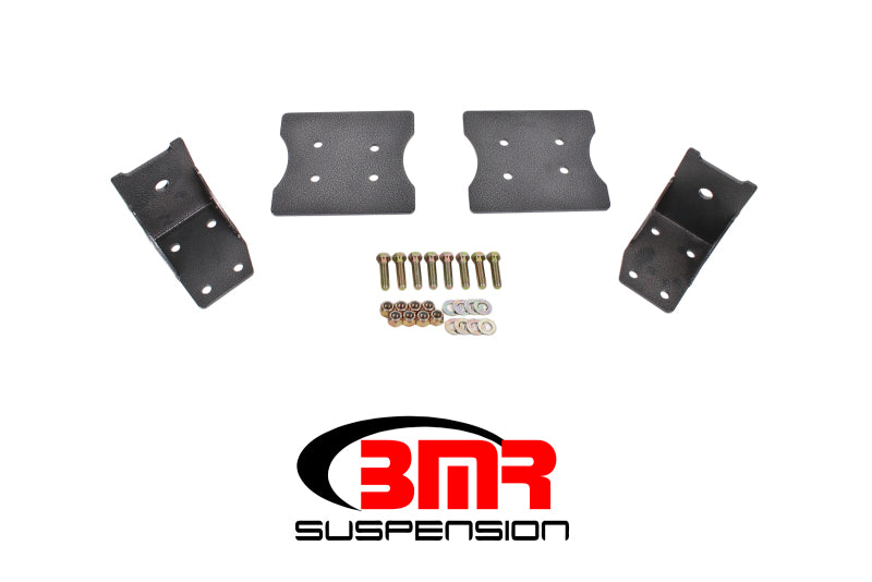 BMR 79-04 Fox Mustang Lower Torque Box Reinforcement Plates - Black Hammertone