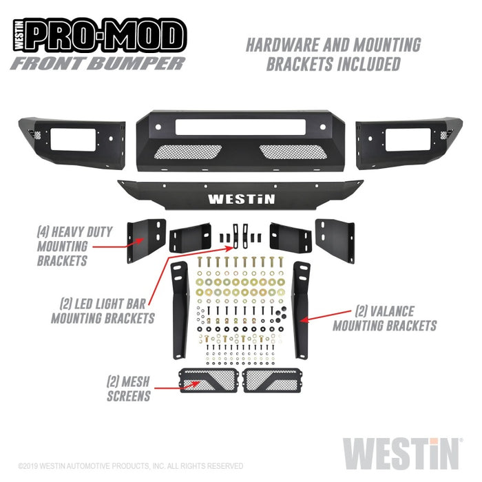 Pare-chocs avant Westin 19-21 Ford Ranger Pro-Mod - Tex. Blk