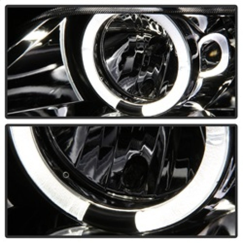 Phares de projecteur Spyder BMW Z3 96-02 LED Halo Chrome High H1 Low H1 PRO-YD-BMWZ396-HL-C