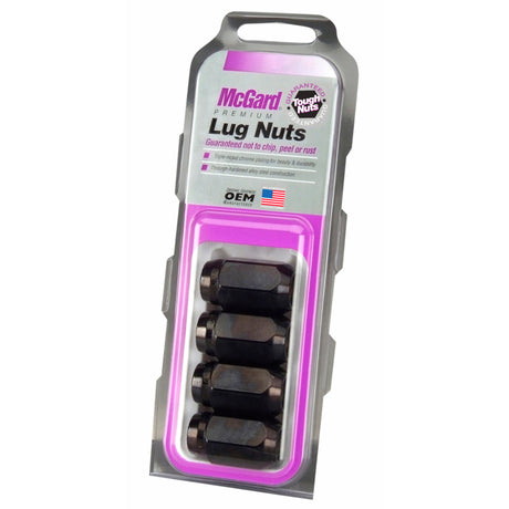 Écrou de roue hexagonal McGard (siège conique) 1/2-20 / 13/16 Hex / 1,5 po de longueur (paquet de 4) - Noir