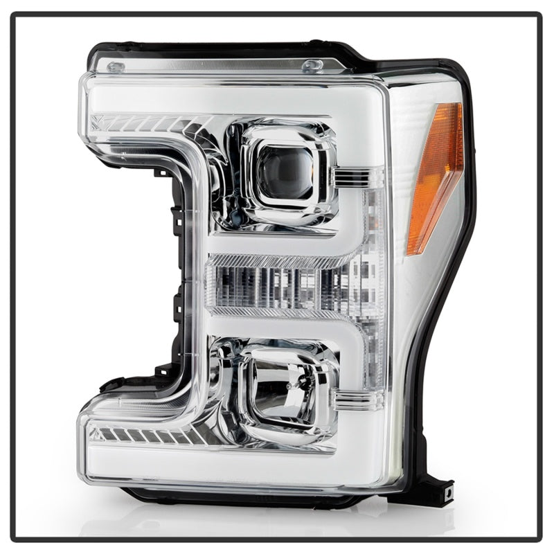 Phares de projecteur Spyder Ford F-250/F-350/F450 Super Duty 17-18 Chrome PRO-YD-FS17-SBSEQ-C