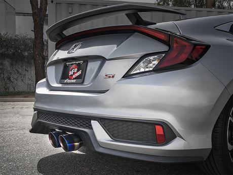 Système d'échappement Cat-Back aFe Takeda 3 pouces 304 SS avec embouts bleus 2017 Honda Civic Si I4 1,5 L (t)