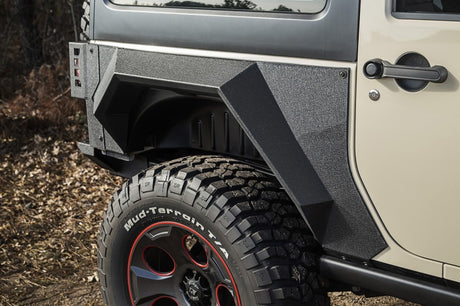 Paire de garde-boue arrière Rugged Ridge XHD 2 portes 07-18 Jeep Wrangler JK