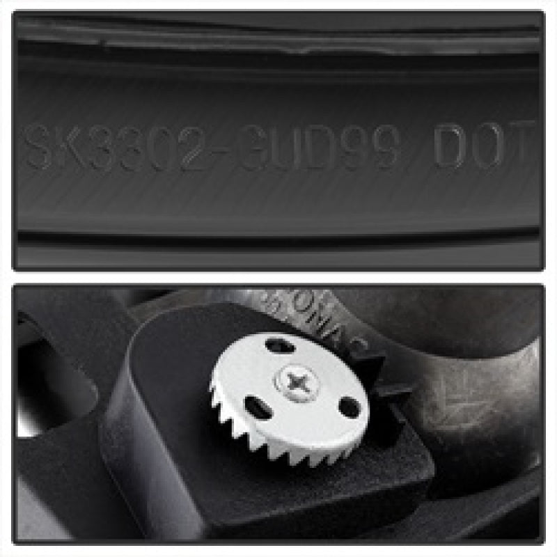 Phares de projecteur Spyder GMC Sierra 1500/2500/3500 99-06 LED Halo LED Fumée PRO-YD-CDE00-HL-SMC