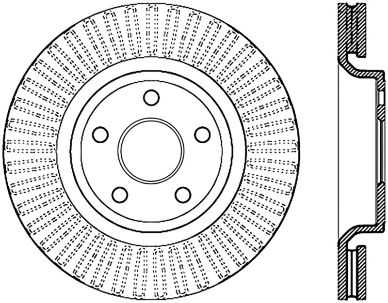 Disque de frein sport fendu StopTech 11-17 Jeep Grand Cherokee (sauf SRT8)