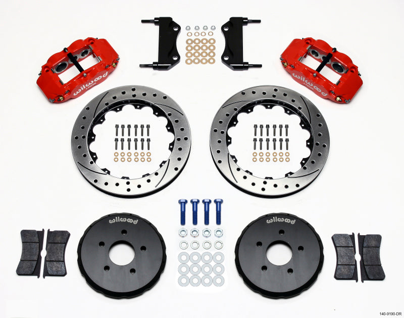 Kit de chapeau avant Wilwood Narrow Superlite 6R 13,06 pouces Rouge foret Nissan 350Z/Fiti G35