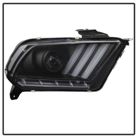 Spyder 10-13 Ford Mustang - Halogène - Phares de projecteur - Signaux LED - Noir (PRO-YD-FM2010V2-BK)