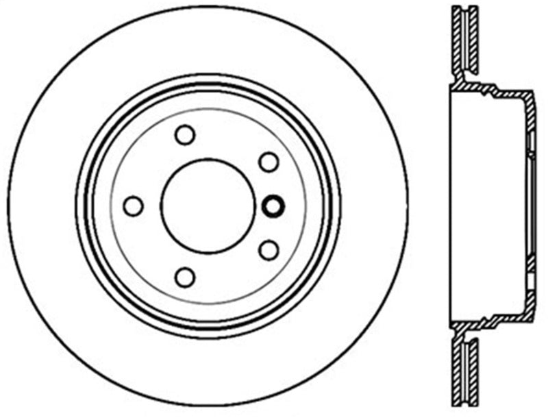 Rotor arrière droit fendu et percé StopTech 9/07-09 BMW 328 / 06 BMW 325 E90 AWD