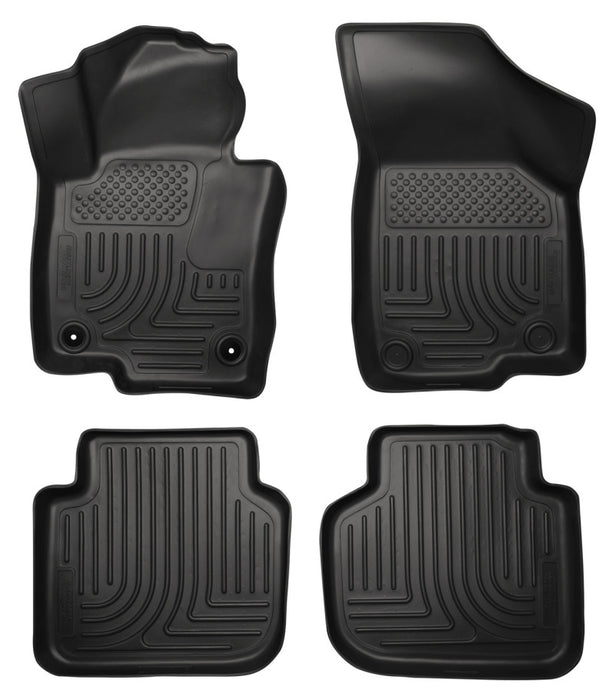 Revêtements de sol noirs Husky Liners 2012 Volkswagen Passat WeatherBeater Combo