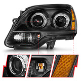 Phares Anzo 99-17 GMC Sierra/Denali Chrome Ambre (avec barres lumineuses C)