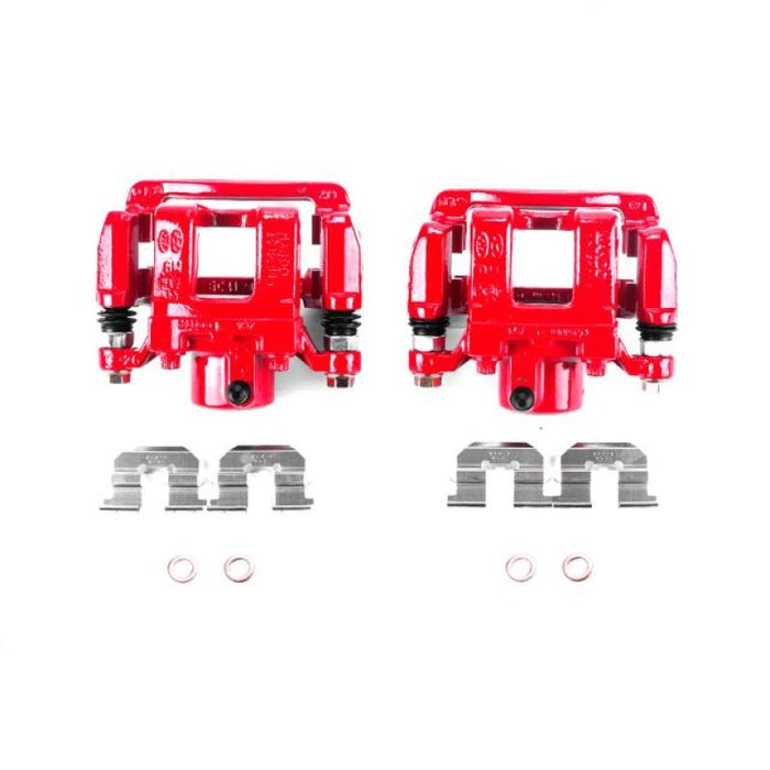 Étriers arrière rouges Power Stop 11-15 Hyundai Sonata avec supports - Paire