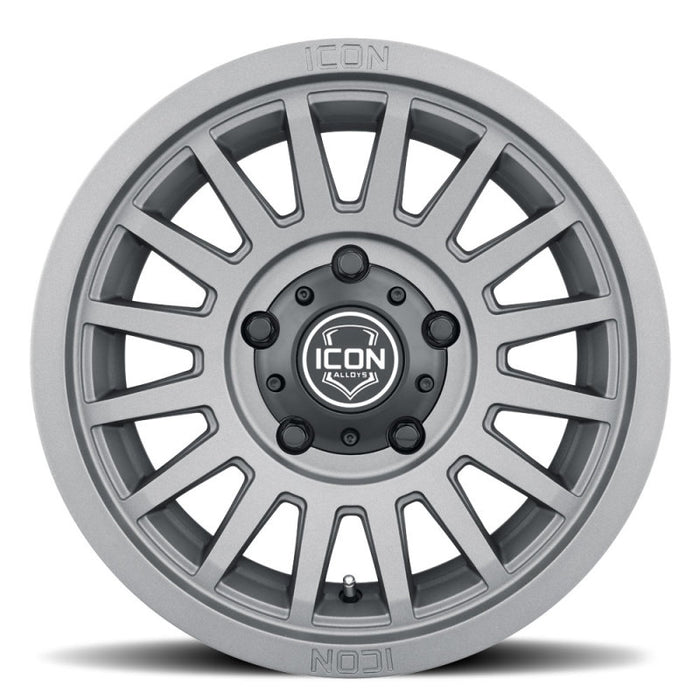 Roue ICON Recon SLX 17x8,5 5x150 25 mm de déport 5,75 pouces BS 110,1 mm d'alésage en charbon