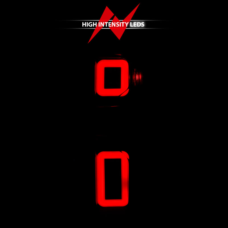 Anzo 19-21 Chevy Silverado Work TruckFeux arrière à LED complets Boîtier noir Lentille fumée G2 (avec barres lumineuses C)