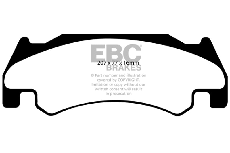 Plaquettes de frein avant EBC 05-06 Dodge Ram SRT-10 8.3 Ultimax2