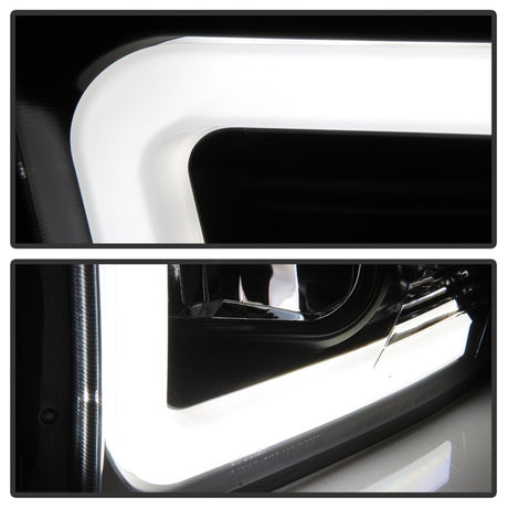 Phares Spyder 09-16 Dodge Ram 1500 Version 2 Barre lumineuse DRL Noir PRO-YD-DR09V2-LBDRL-BK