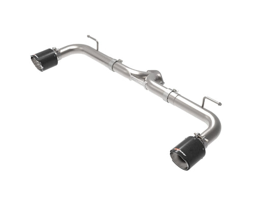 aFe Takeda 2-1/2in 304 SS Axle-Back Exhaust w/ Carbon Fiber Tips 14-18 Mazda 3 L4 2.0L/2.5L