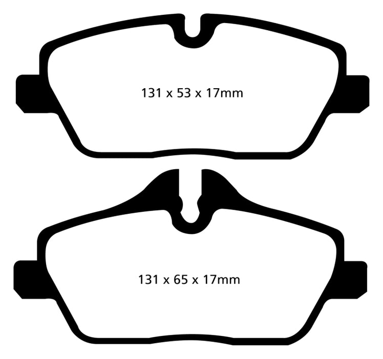 Plaquettes de frein avant EBC 14+ Mini Hardtop 1.5 Turbo Cooper Greenstuff