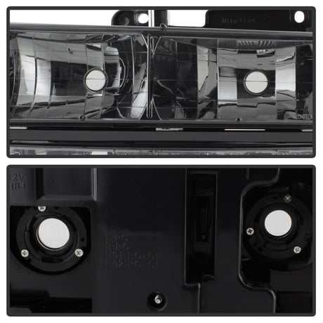 xTune Chevy Suburban 94-98 Headlights w/ Corner & Parking Lights 8pcs Smoked HD-JH-CCK88-AM-SM-SET