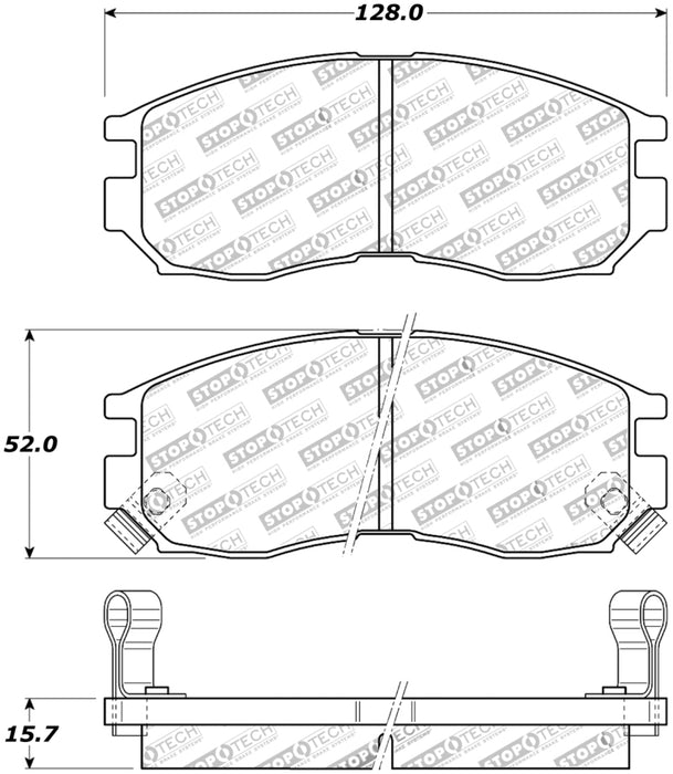 Plaquettes de frein avant StopTech Street Touring 4/89-99 Mitsubishi Eclipse GST