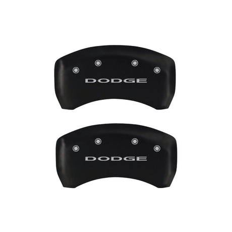Couvre-étriers MGP 4 gravés à l'avant et à l'arrière sans bandes/finition rouge Dodge argent ch