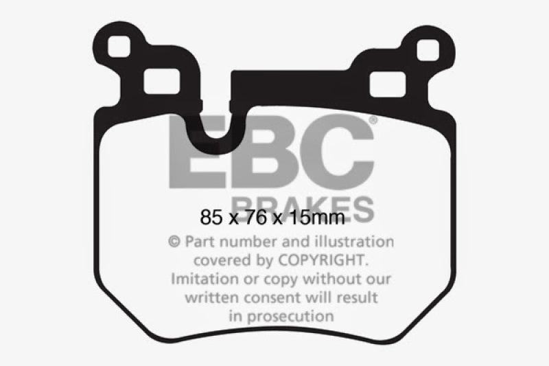 Plaquettes de frein arrière EBC Greenstuff pour BMW 135 3.0 Twin Turbo 08-10