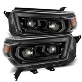 Phares à LED AlphaRex 10-13 Toyota 4Runner LUXX Projecteur Style Plank Alpha Noir avec signal Seq/DRL