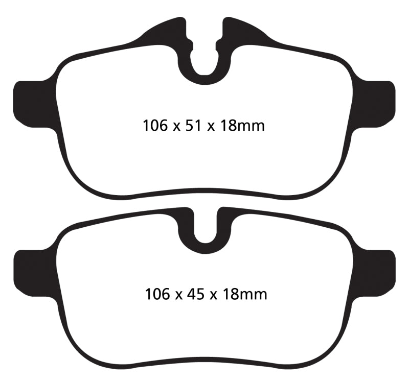 EBC 09+ BMW Z4 3.0 (E89) Greenstuff Rear Brake Pads