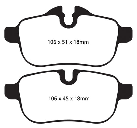 EBC 09+ BMW Z4 3.0 (E89) Yellowstuff Rear Brake Pads