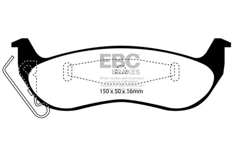 Plaquettes de frein arrière EBC 03+ Ford Crown Victoria 4.6 Ultimax2