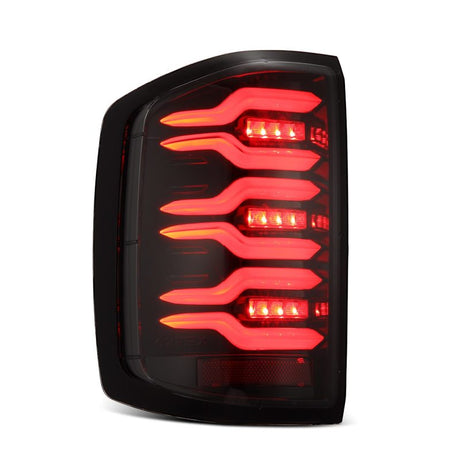 Feux arrière à LED AlphaRex 14-18 Chevy Silverado 1500 Luxx-Series Alpha-Black avec Activ Light/Seq Signal