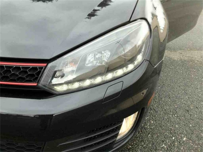 Phares de projecteur Spyder Volkswagen Golf/GTI 10-13 Modèle halogène - DRL Blk PRO-YD-VG10-DRL-BK