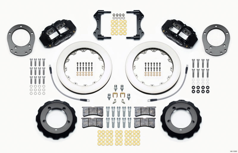 Kit de chapeau avant Wilwood Narrow Superlite 4R 12,88 po 76-77 Ford Bronco Dana 44 avec lignes