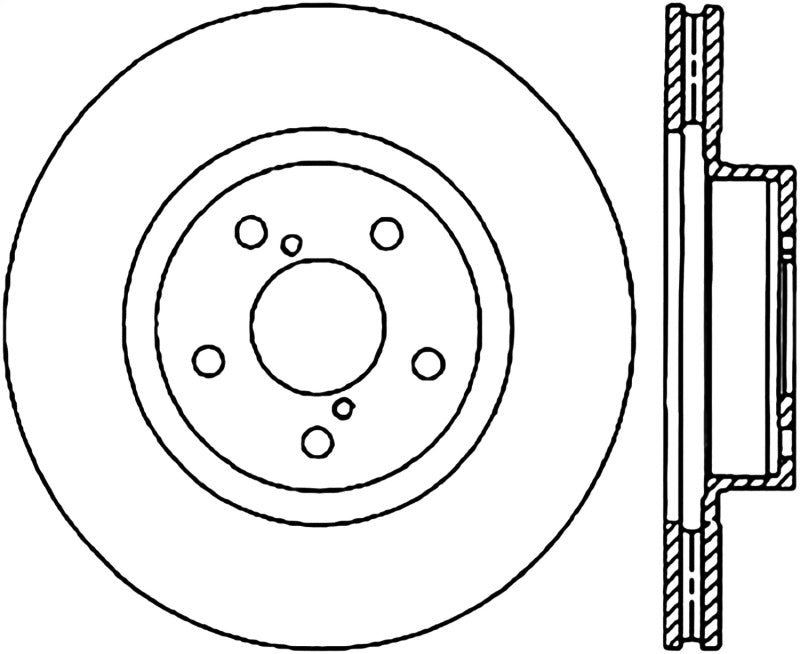 Rotor avant droit rainuré et percé StopTech pour Subaru Impreza WRX/STi 05-10